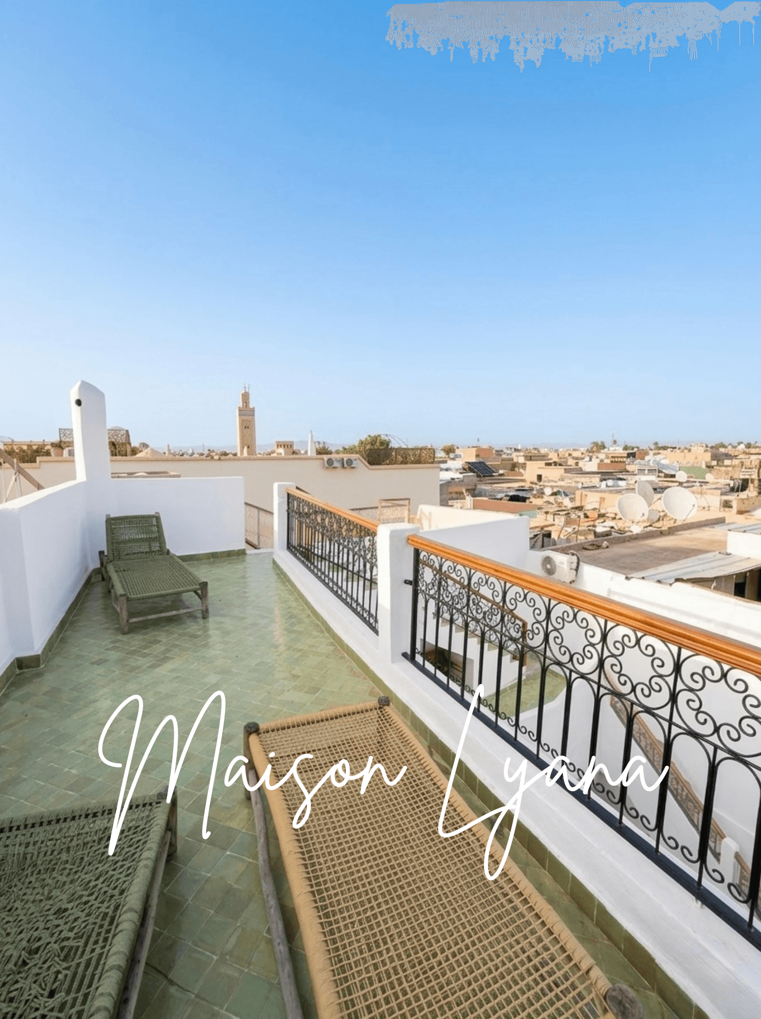 Terrasse avec vue sur la Médina